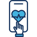 Biomedical telemedicine icon