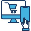 Ecommerce software solutions icon